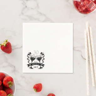 Serviette En Papier Bow d'anniversaire de Champagne