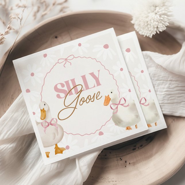 Serviette En Papier Bow rose sot oie Coquette Anniversaire (Créateur téléchargé)