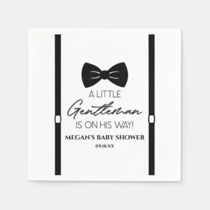 Serviette En Papier Bowtie Suspende Un Petit Baby shower Gentil