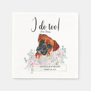 Serviette En Papier Boxer Chien Mariage Cocktail Serviettes