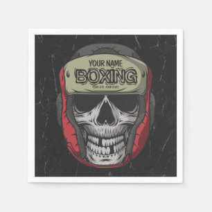 Serviette En Papier Boxer Fight Club Skeleton Boxer Gym