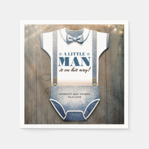 Serviette En Papier Boy Baby shower Rustic Country Bodysuite