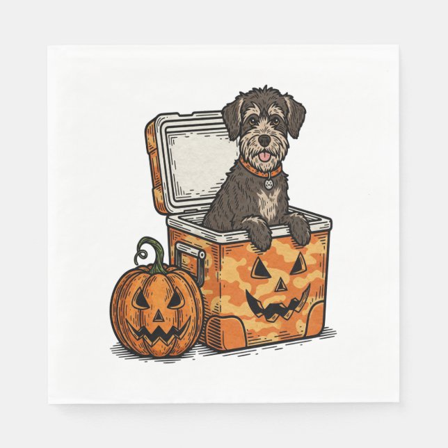 Serviette En Papier Boykin Spaniel Halloween (Devant)