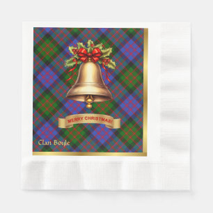 Serviette En Papier Boyle Personnalisé Tartan Christmas