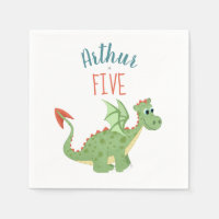 Boys mignon Dragon Vert Toddler Anniversaire