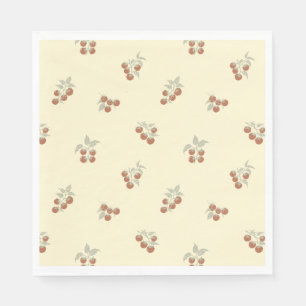 Serviette En Papier Branche de Tomate Éparpillée Botanique Pique-Nique