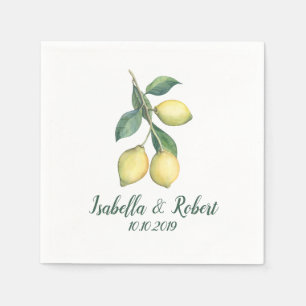 Serviette En Papier Branche du citron   MARIAGE