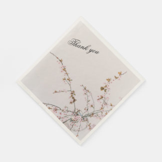 Serviette En Papier Branches de cerisier minimales dans un vase en ver