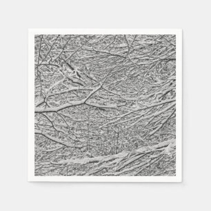 Serviette En Papier Branches de neige Papier Napkin