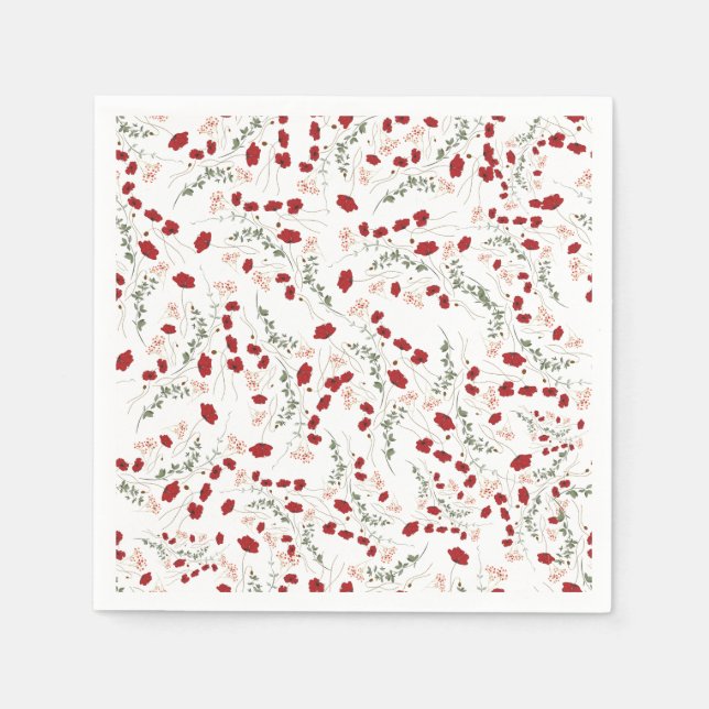 Serviette En Papier Branches et feuilles (Devant)