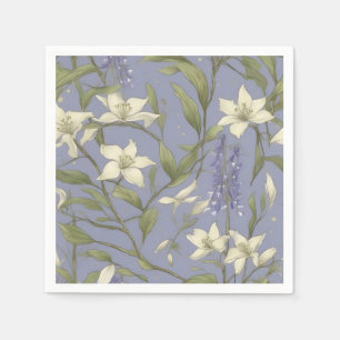 Serviette En Papier Branches Et Fleurs De Saule Délicates