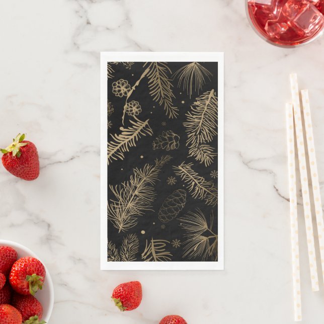 Serviette En Papier Branches et pin 2 (En situation)