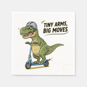 Serviette En Papier Bras minuscules. Grande énergie. Dino on Wheels !