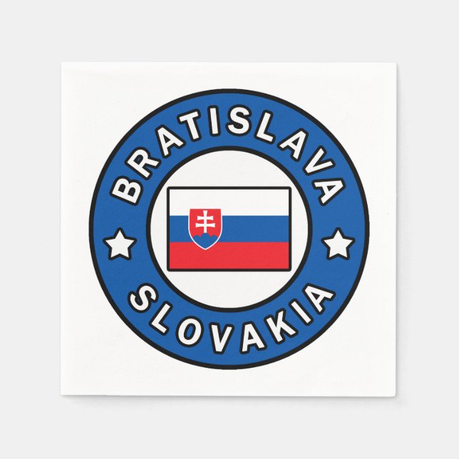 Serviette En Papier Bratislava Slovaquie (Devant)