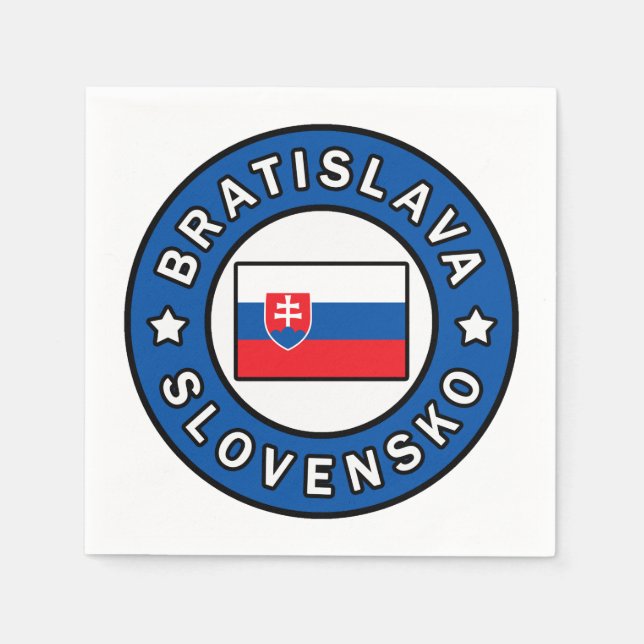 Serviette En Papier Bratislava Slovensko (Devant)