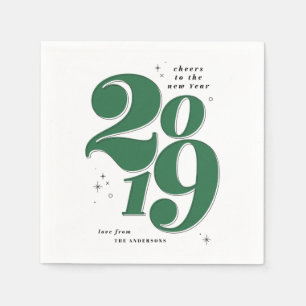 Serviette En Papier Bravo à la nouvelle année audacieuse vacances 2019