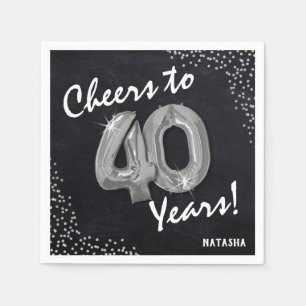 Serviette En Papier Bravo aux 40 ans ! Anniversaire 40 ans