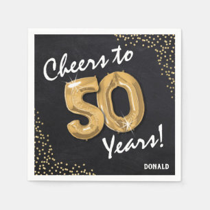 Serviette En Papier Bravo aux 50 ans ! Anniversaire 50 ans