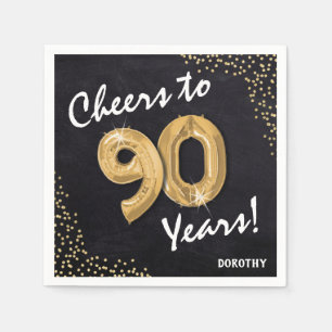 Serviette En Papier Bravo aux 90 ans ! Anniversaire 90 ans