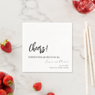 Serviette En Papier 💍 Bravo ! Mariage vous minimaliste Élégant
