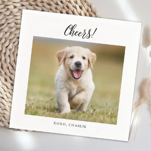 Serviette En Papier Bravo Simple mignon Chien Photo Amusant Mariage mo