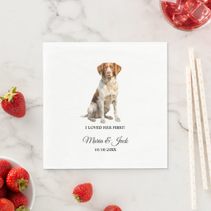 Serviette En Papier Bretagne Spaniel Pet Cocktail Mariage