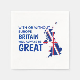 Serviette En Papier BREXIT Grande-Bretagne Europe Papier