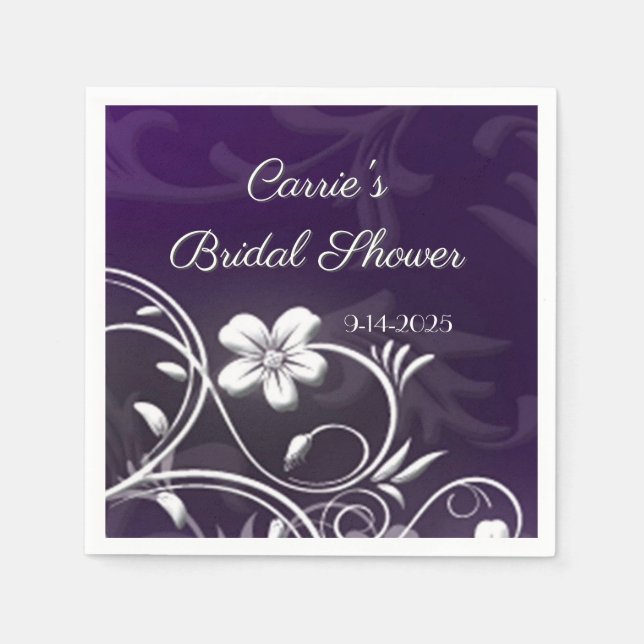 Serviette En Papier Bridal Shower custom party coasters (Devant)