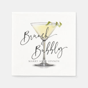 Serviette En Papier Bridal simple Brunch et serviettes Bubbly