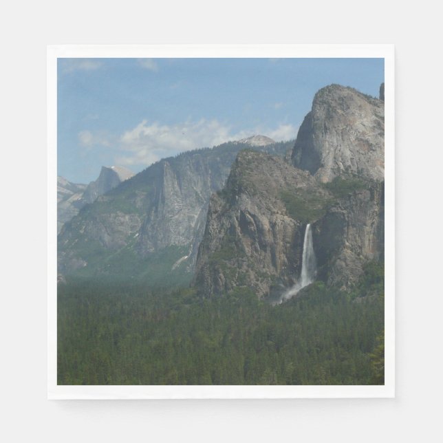 Serviette En Papier Bridalveil Falls et Half Dome à Yosemite (Devant)