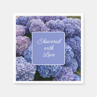 Serviette En Papier Bride, Baby shower serviettes violet, Blue Hydrang