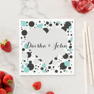 Serviette En Papier BRIDE & CO Heart Polka Dot Party Napkins