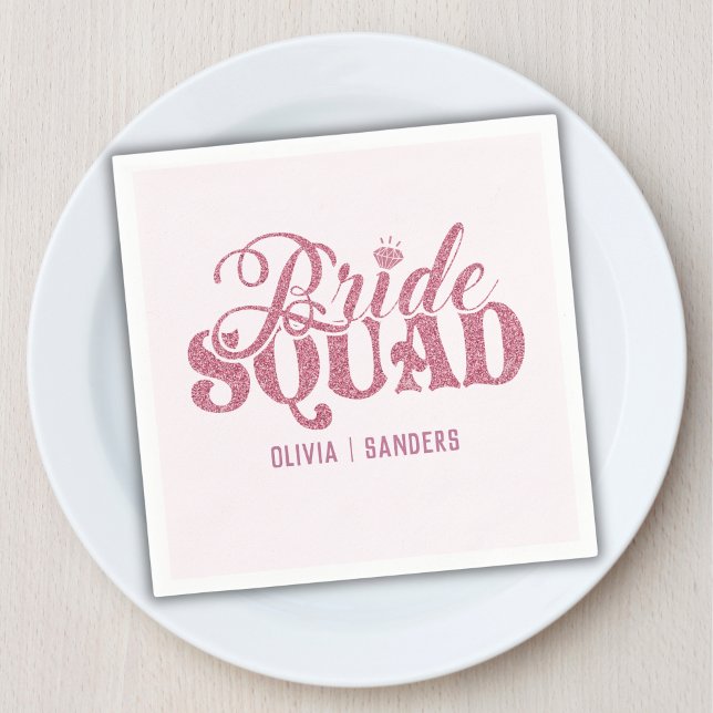 Serviette En Papier Bride Squad Bright Pink (Créateur téléchargé)