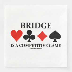 Serviette En Papier Bridge Est Un Jeu Concurrentiel Quatre Costumes Ca