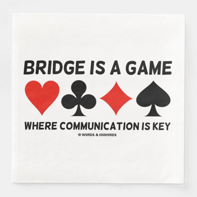 Serviette En Papier Bridge Est Un Jeu Où La Communication Est Clé (Devant)