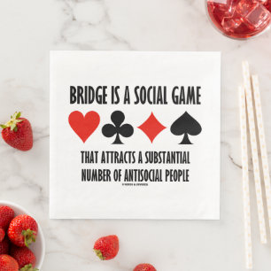 Serviette En Papier Bridge Est Un Jeu Social Attire Les Personnes Anti