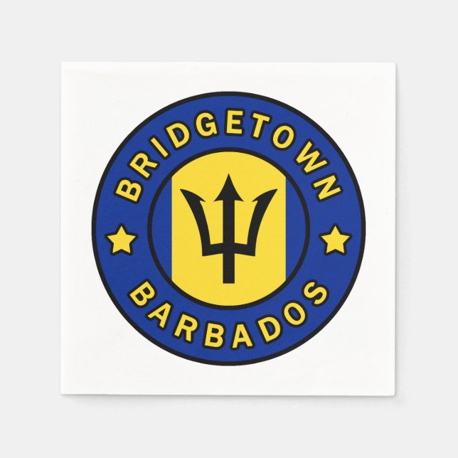 Serviette En Papier Bridgetown Barbade (Devant)