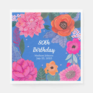 Serviette En Papier Bright Floral fête d'anniversaire