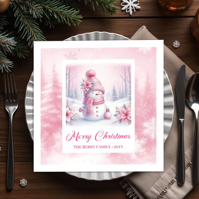 Serviette En Papier Bright Pinkmas Christmas Scene Napkins Kids Winter (Bright Pinkmas Christmas Scene Napkins Kids Winter Fun)
