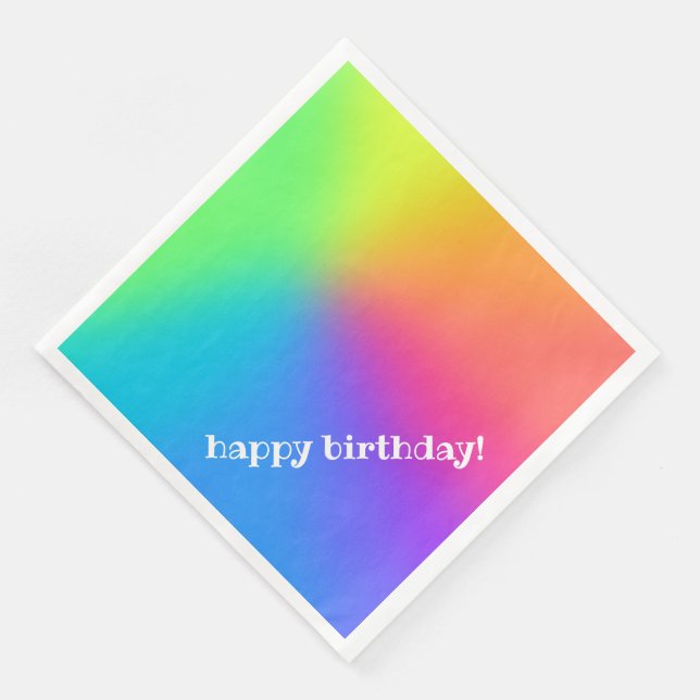 Serviette En Papier Bright Rainbow Anniversaire Party Dîner de table (Coin)