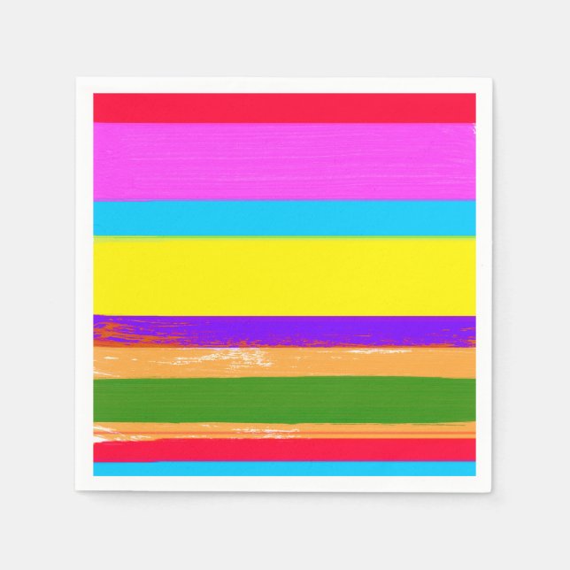 Serviette En Papier Bright Stripes Fiesta Cinco De Mayo Anniversaire (Devant)