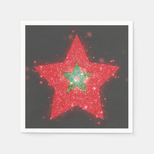 Serviette En Papier Briller de drapeau du Maroc