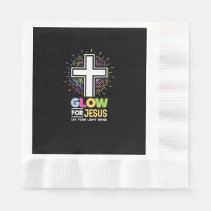 Serviette En Papier Brillez pour Jésus Christ Tee Croix Chrétienne Bi