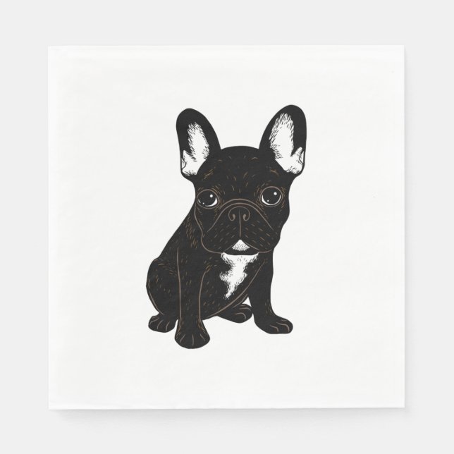 Serviette En Papier Brindle French Bulldog (Devant)