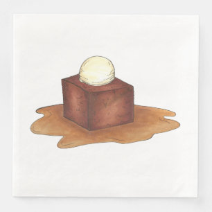 Serviette En Papier British Stick Toffee Pudding Dessert Food Napkins