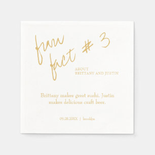 Serviette En Papier Brittany Simple Gold Fun Fait #3 Mariage