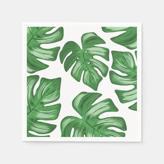 Serviette En Papier Brochure feuille Philodendron Tropical Papier Napk (Devant)