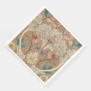 Serviette En Papier Broderie florale Vintage William Morris en 1875