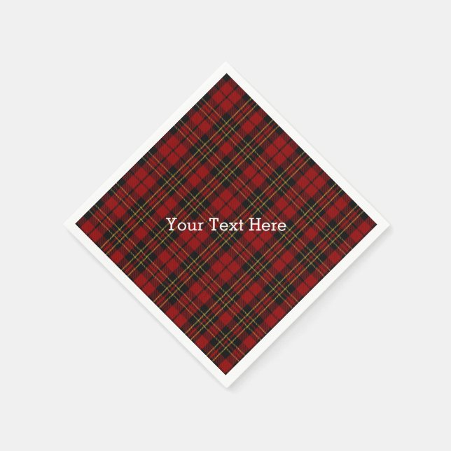 Serviette En Papier Brodie Tartan Papier Plaid (Coin)