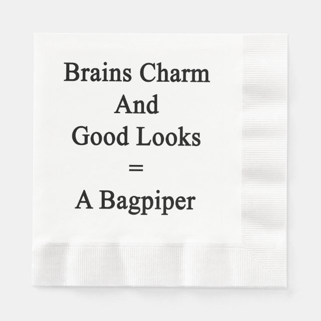 Serviette En Papier Bronzage Charme Et Bons Regards = Un Bagpiper (Devant)